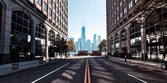 Les rues sont vides pendant le confinement dû à la pandémie du virus COVID 19.